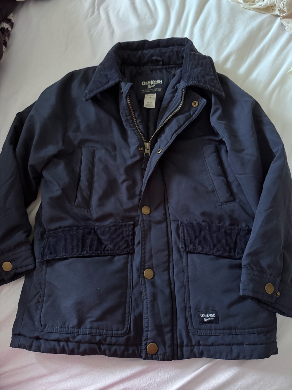 OshKosh B'gosh Navy Blue Kids Zip-Front Jacket